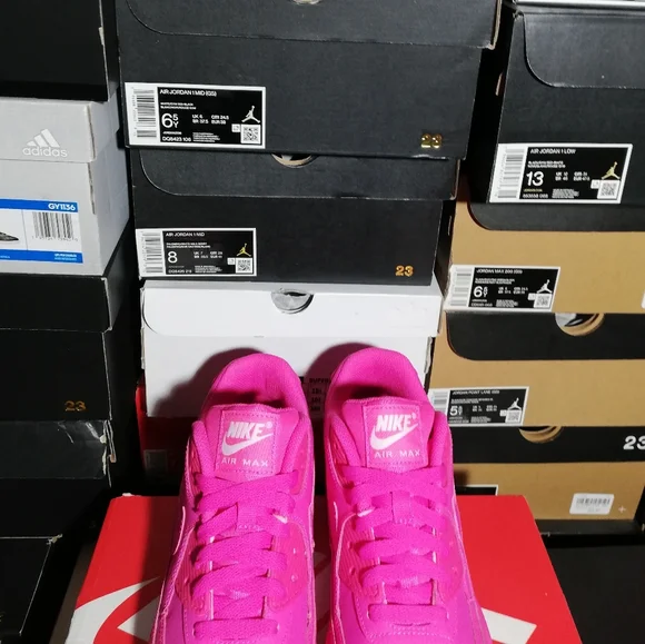 NIKE AIR MAX 90S PREMIUM PINK/FUCHSIA WOMEN'S US SIZE 6.5 NEW IN BOX - Picture 13 of 15
